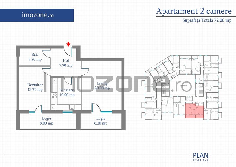 Apartament  2 camere discount exclusiv august- Economiseste 10%